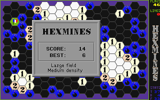 Hexmines atari screenshot